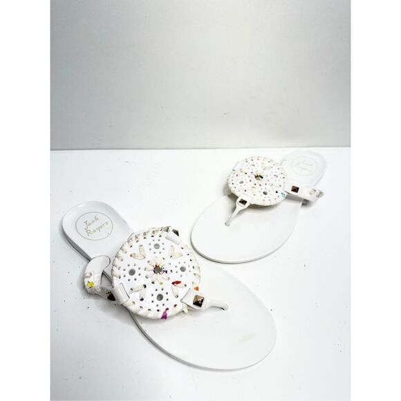 Jack Rogers Sandals Womens Size 5 White Georgica Jelly Slip On Flats - Picture 7 of 9